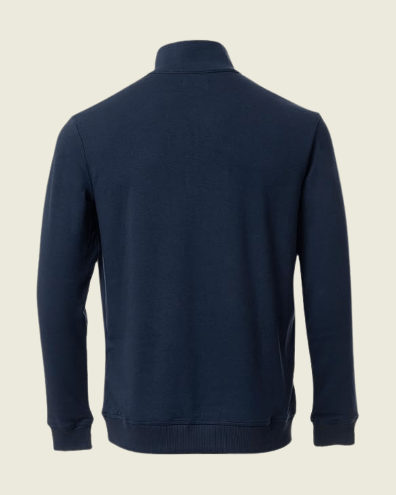 Pull demi-zip bambou bleu marine