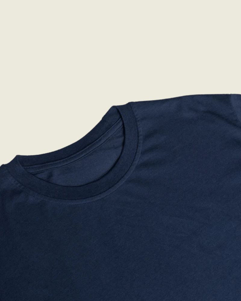 T-shirt bleu en bambou