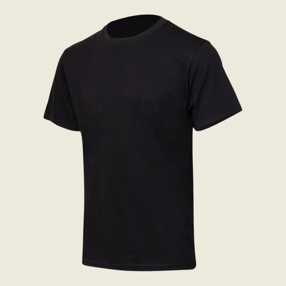 t-shirt noir bambou