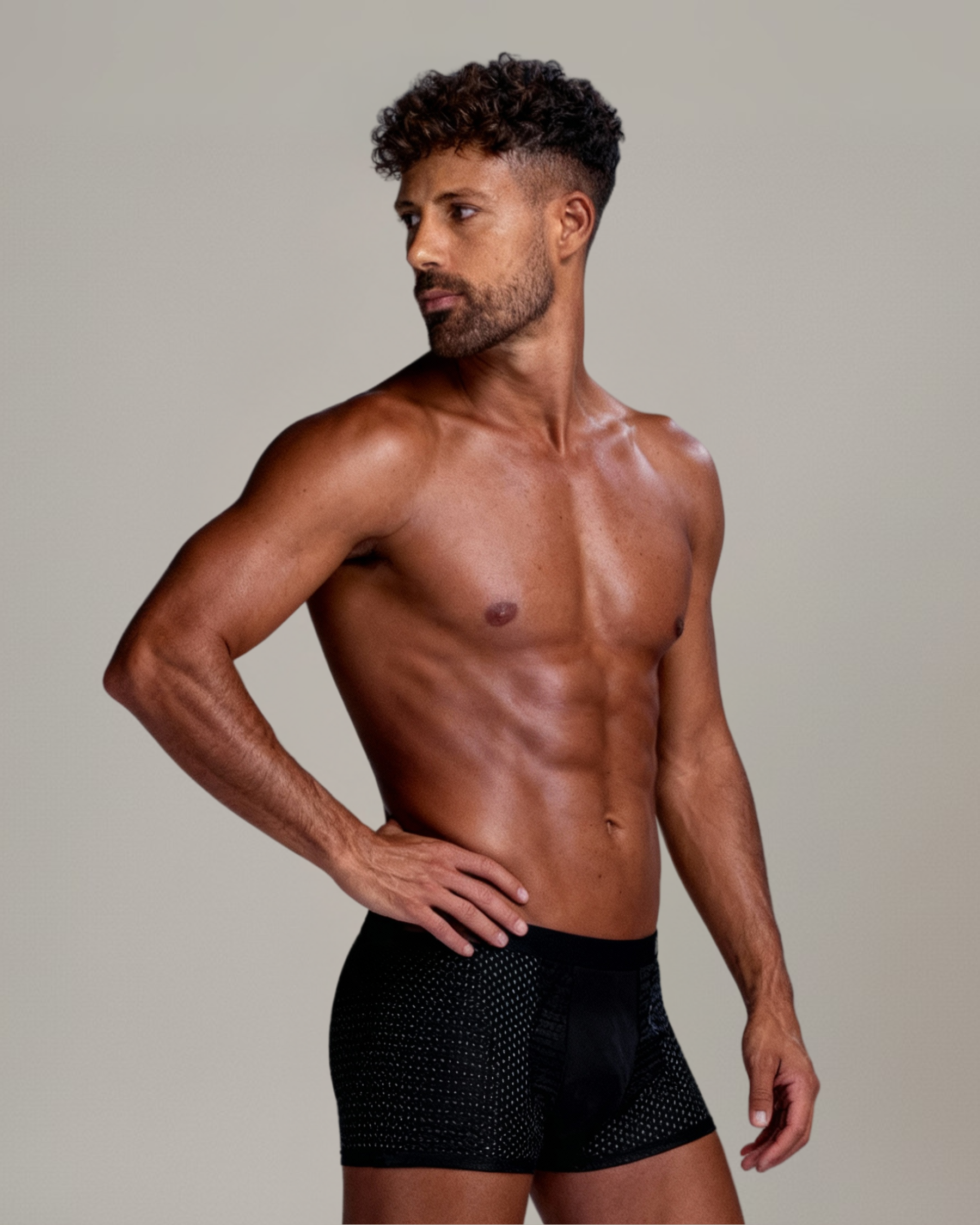 Black comfort boxer shorts