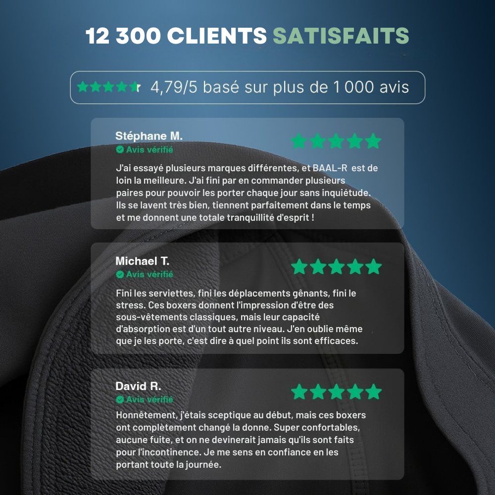 Boxer d'incontinence ultra-absorbant