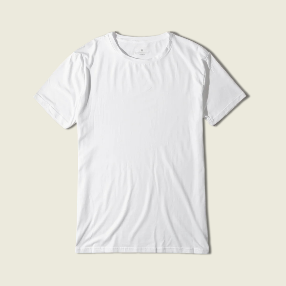 T-shirt blanc bambou