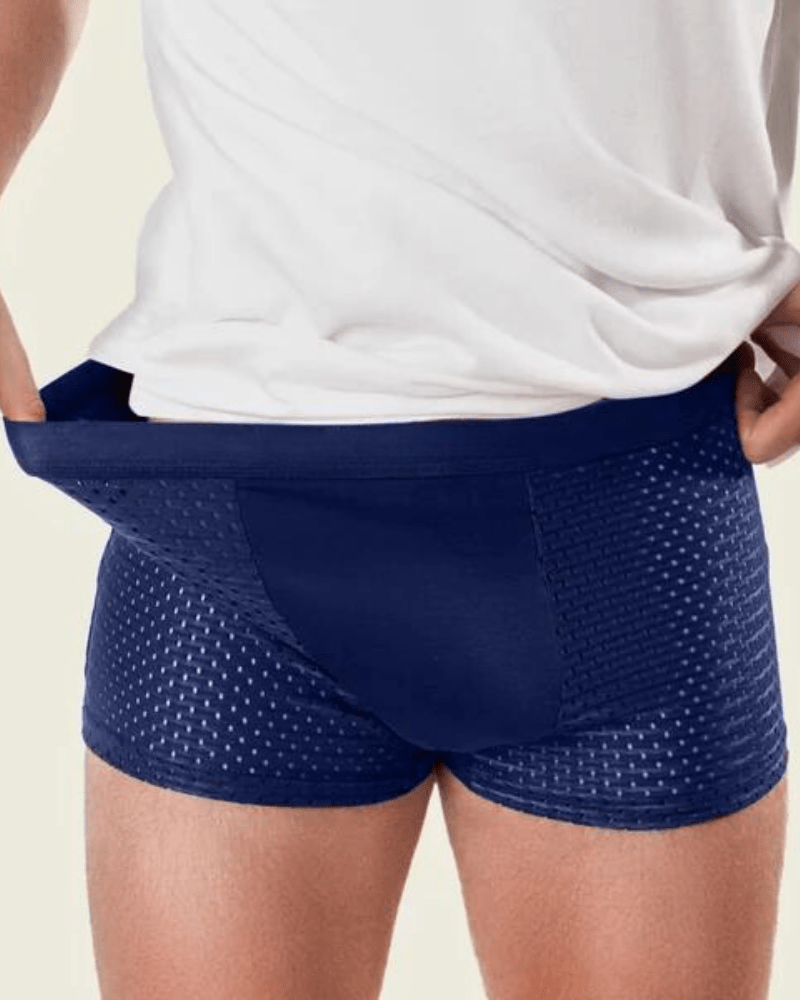 Boxer en bambou｜Lot de 4 - bleu marine