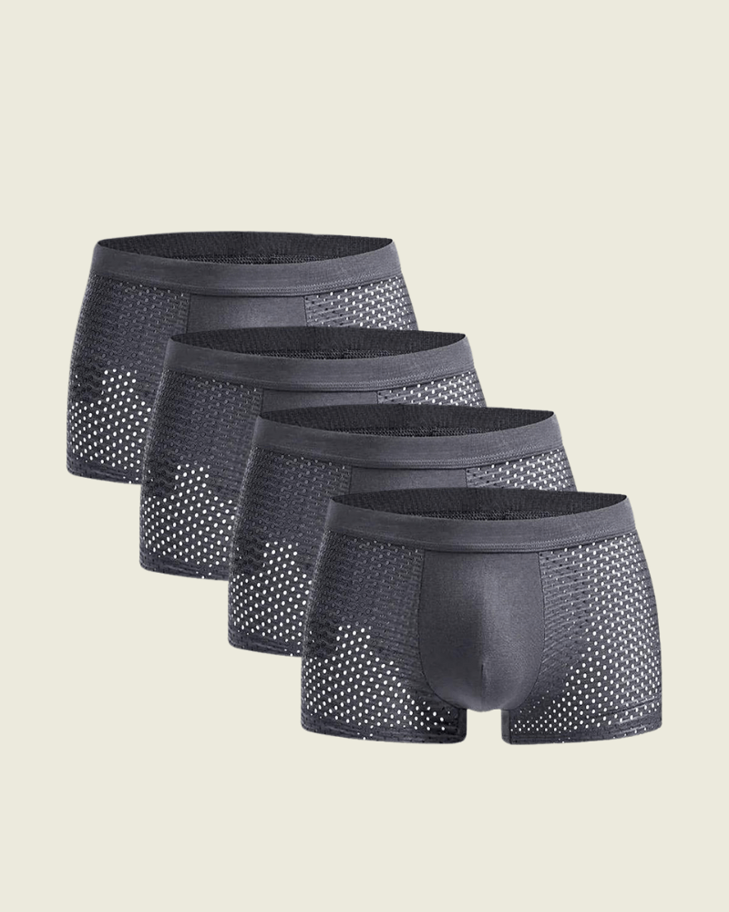 Boxer en bambou｜Lot de 4 - gris