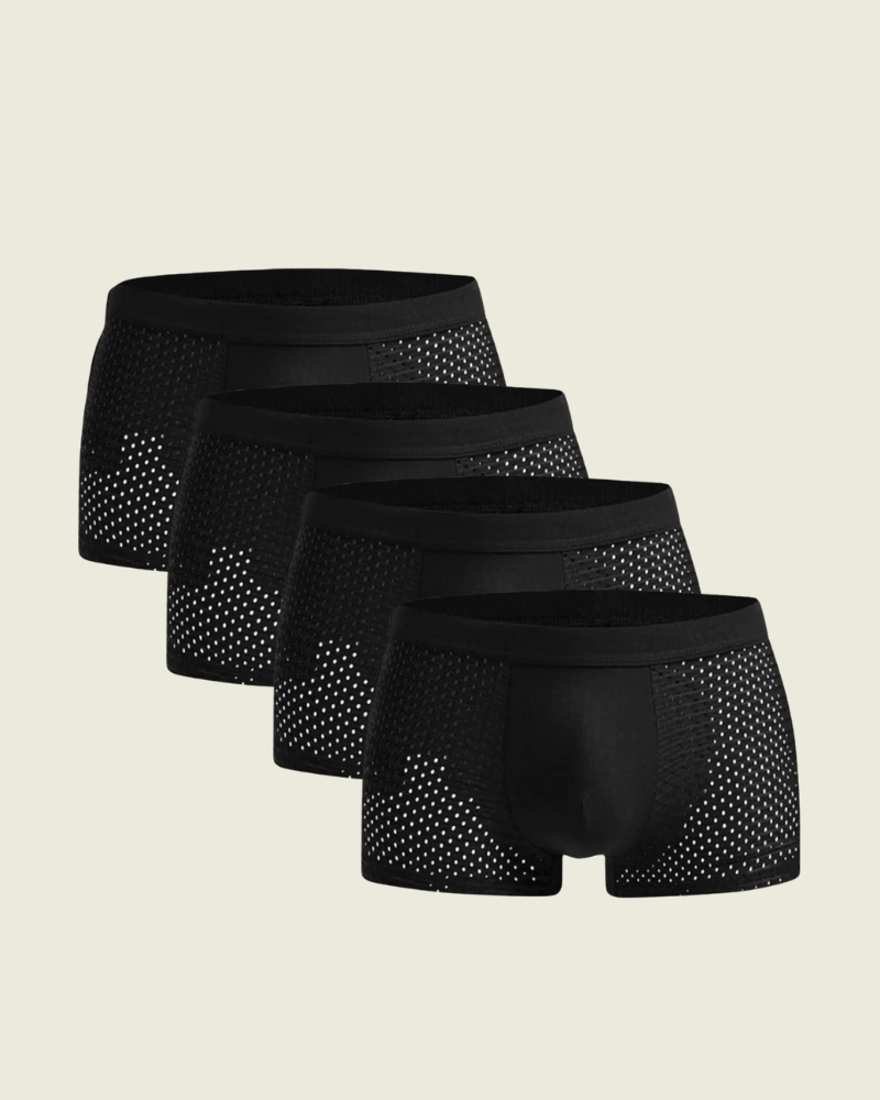 Boxer en bambou｜Lot de 4 - noir