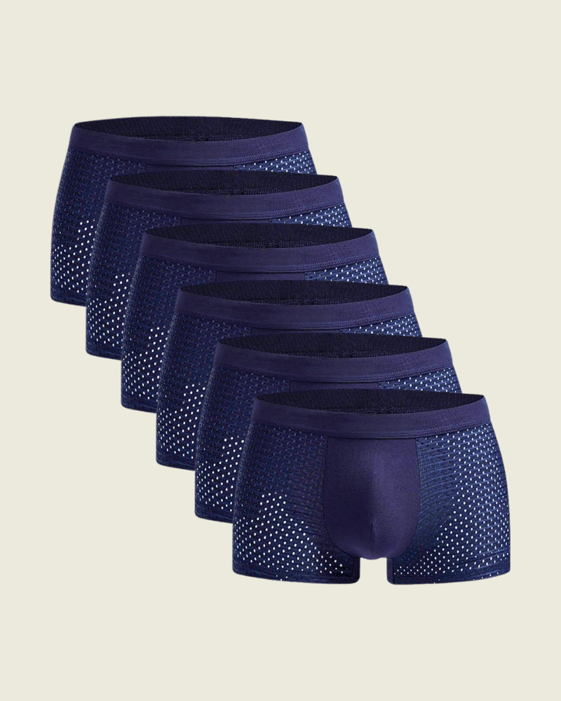 packs 6 boxers bleu marine