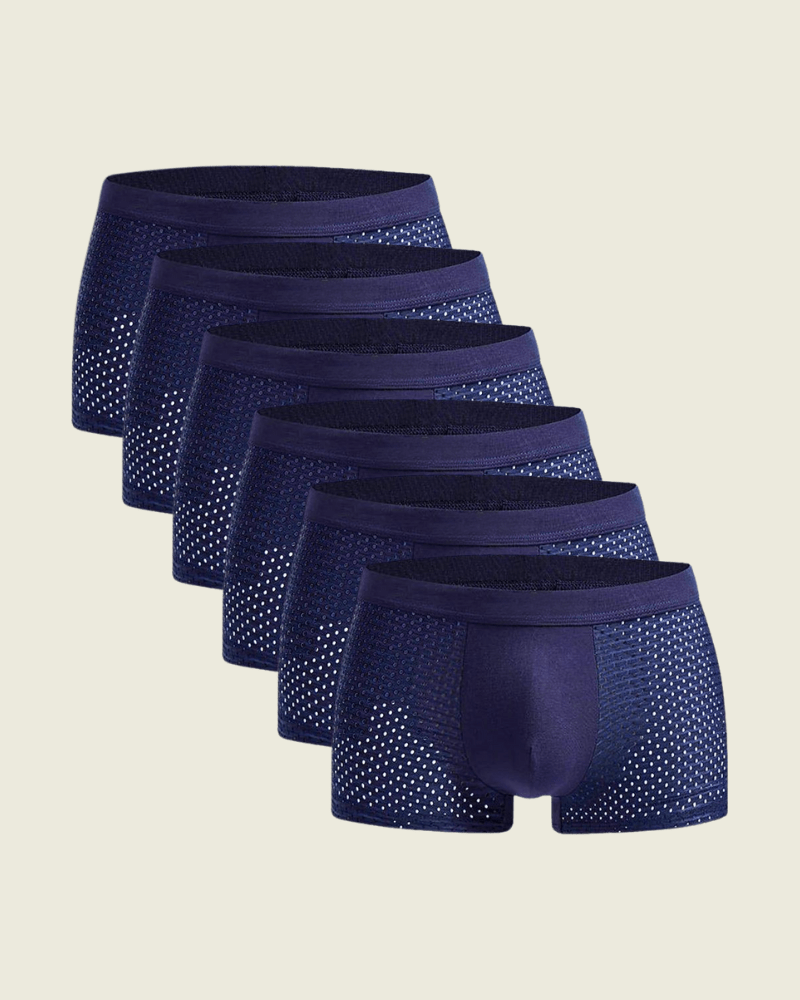 packs 6 boxers bleu marine