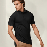 Polo en fibre de bambou S / Noir