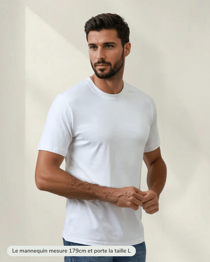 T-shirt blanc en bambou