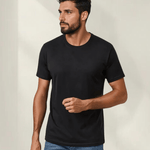 T-shirt noir en bambou